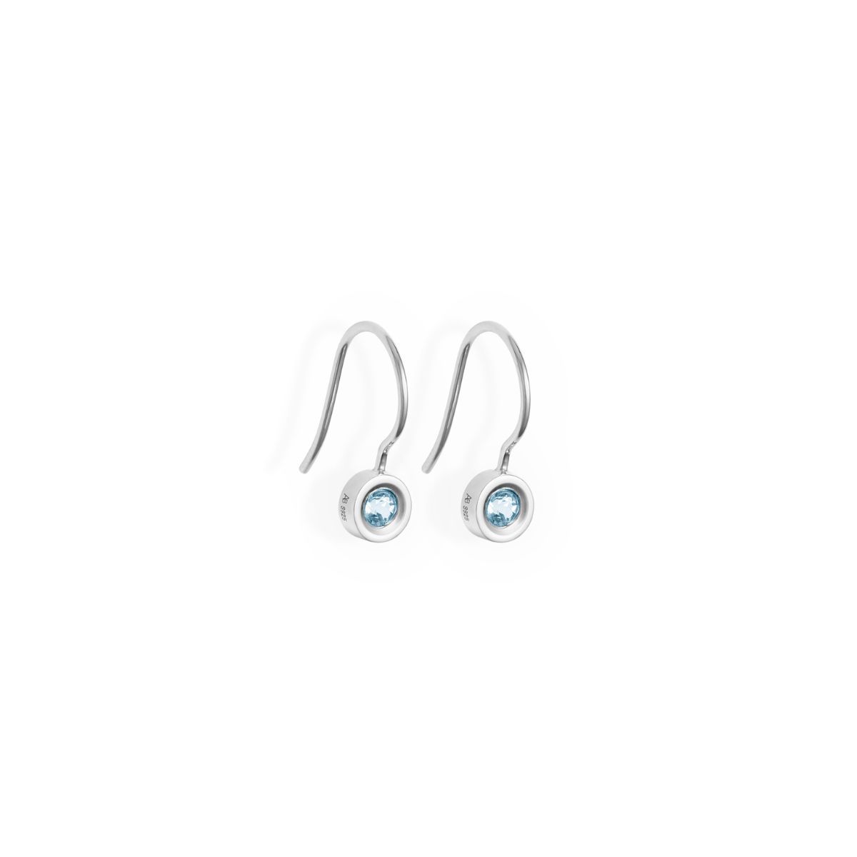 PENDIENTES GANCHO TOPACIO AZUL NATURAL
