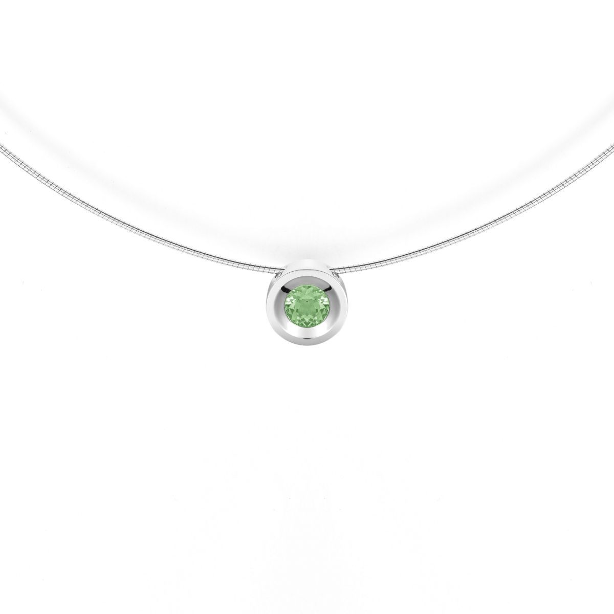 COLGANTE PLATA Y PERIDOTO NATURAL