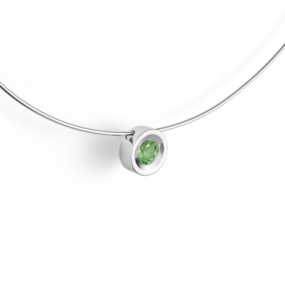 COLGANTE PLATA Y PERIDOTO NATURAL
