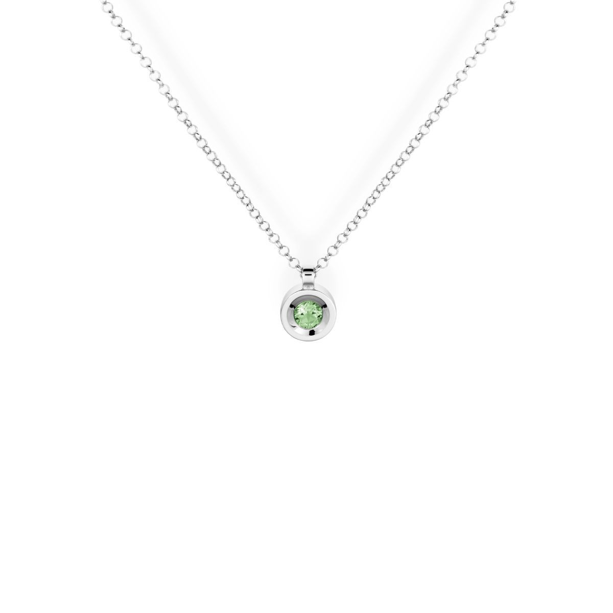 COLGANTE PEQUEÑO PLATA Y PERIDOTO NATURAL