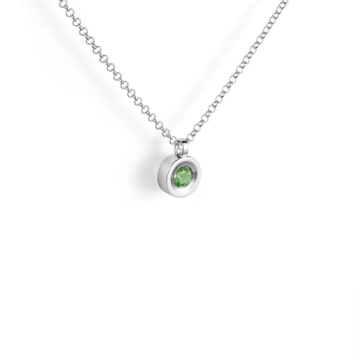 COLGANTE PEQUEÑO PLATA Y PERIDOTO NATURAL