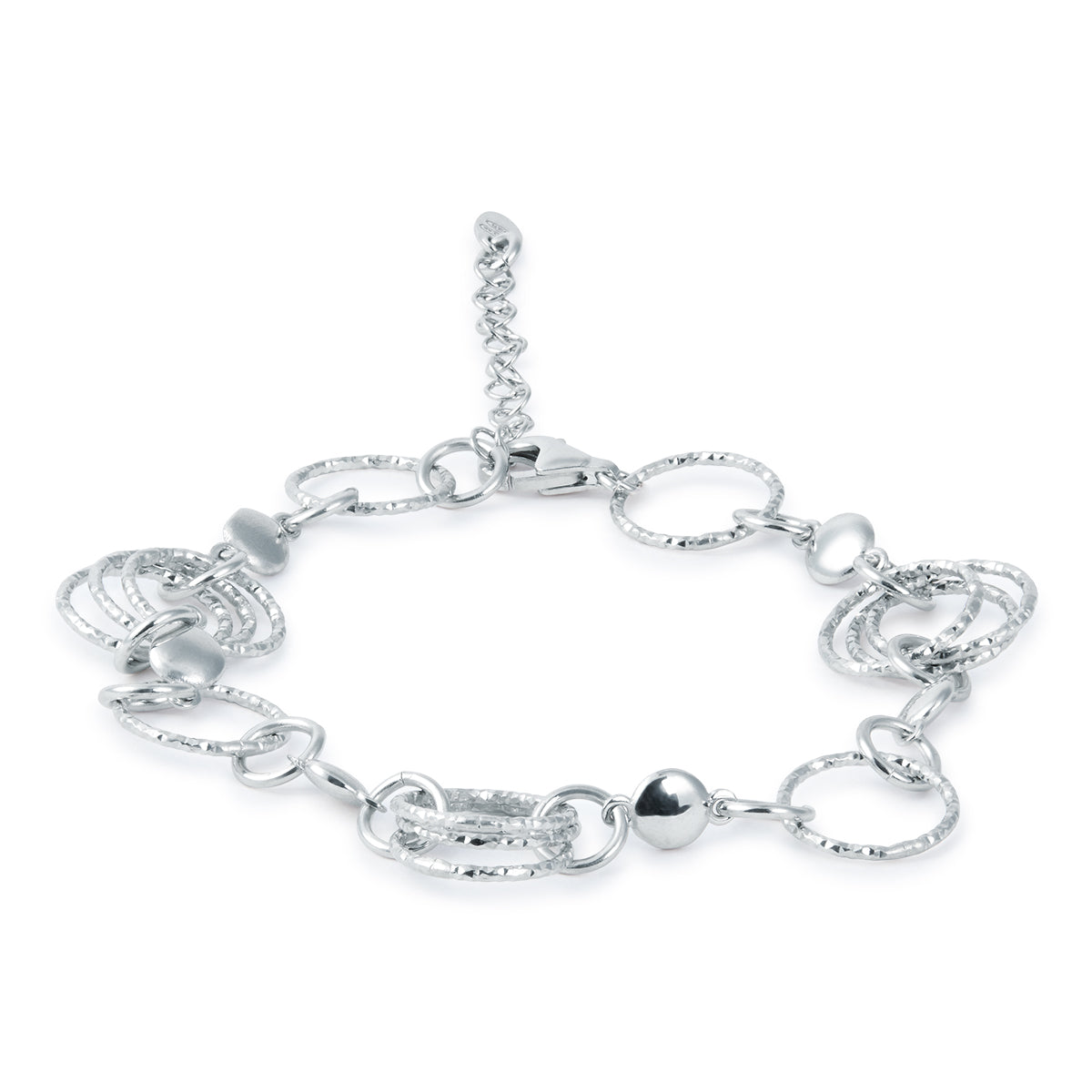 PULSERA ANILLAS DE PLATA