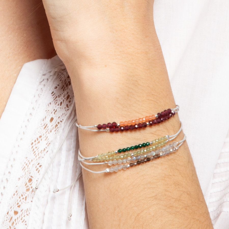 PULSERA DE GRANATES Y JADE