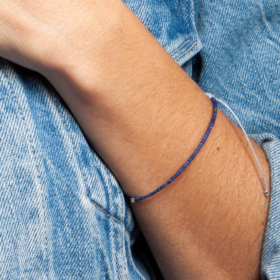 PULSERA DE LAPISLÁZULIS Y PLATA