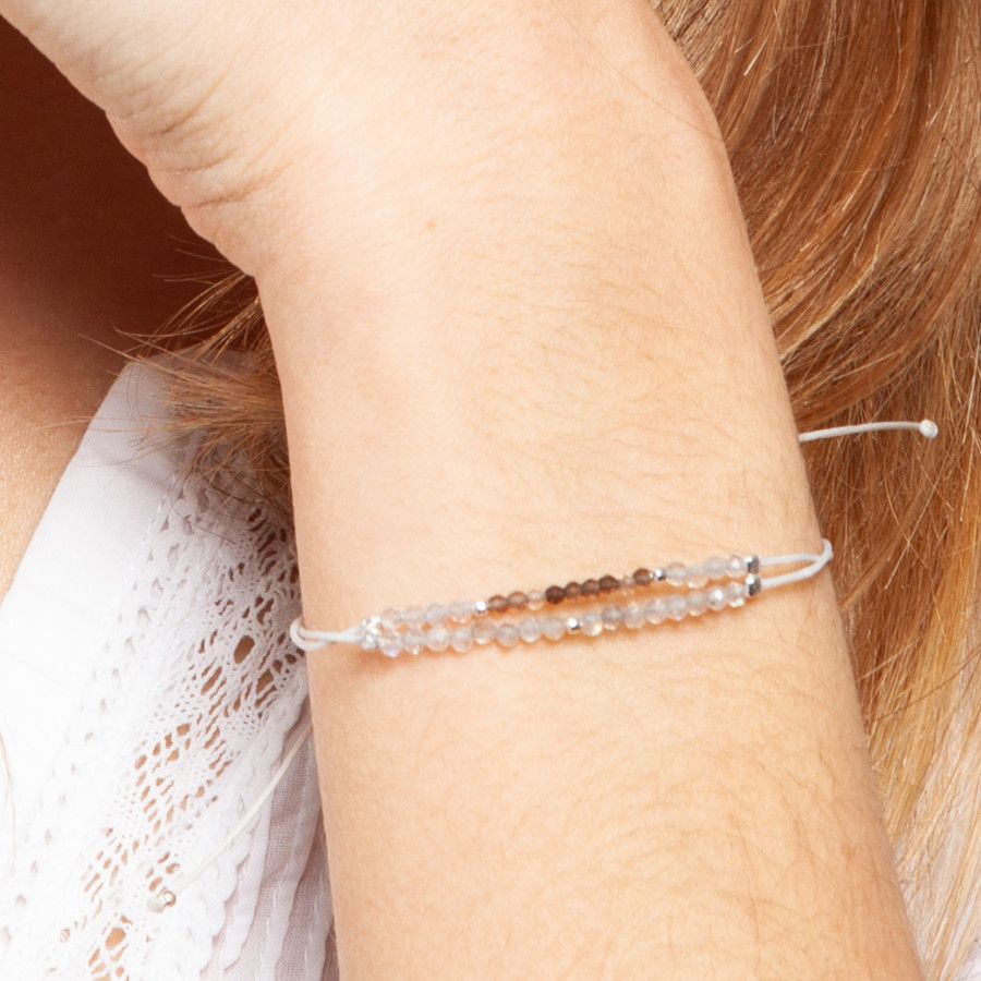 PULSERA DE PIEDRAS DE LUNA Y CUARZO