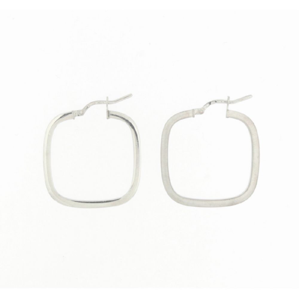 AROS CUADRADOS 2X2 PLATA