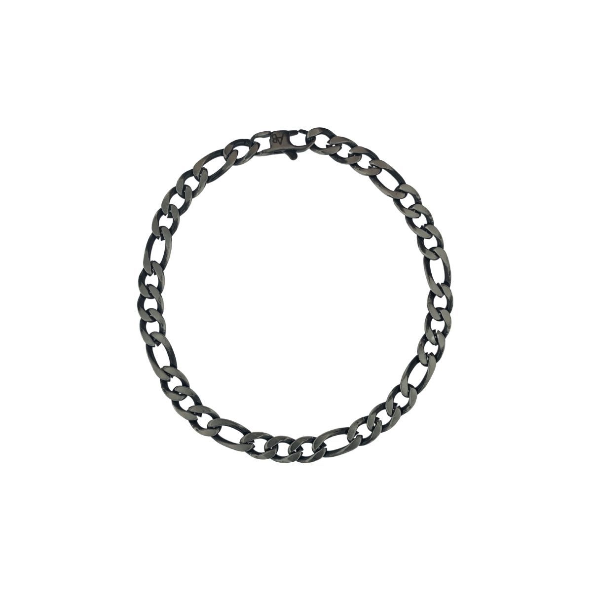 PULSERA CADENA DE ESLABONES DE ACERO ENVEJECIDO