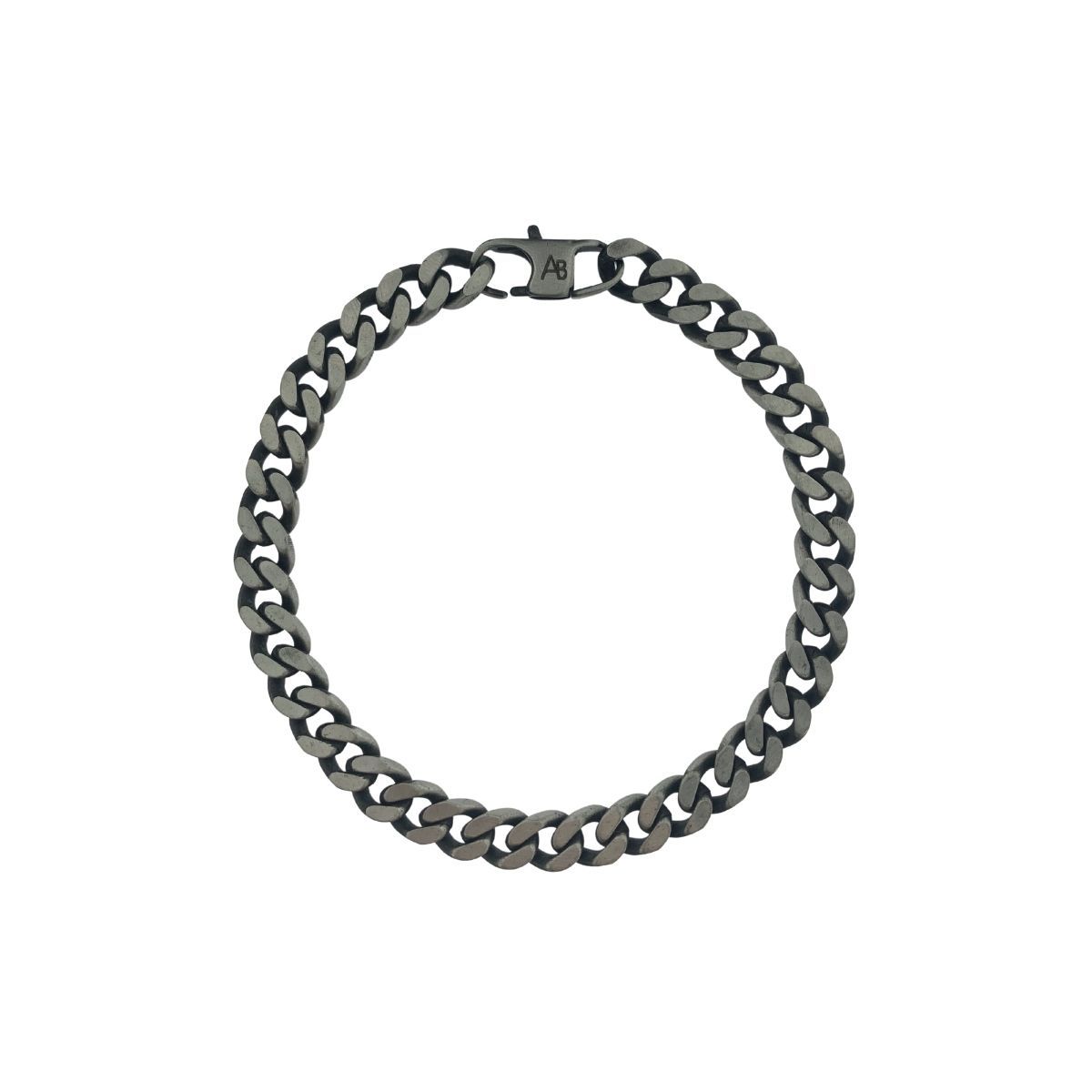 PULSERA CADENA 6MM ACERO ENVEJECIDO