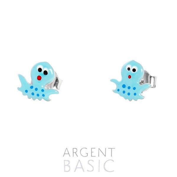 PENDIENTES KIDS PULPO PLATA Y ESMALTE
