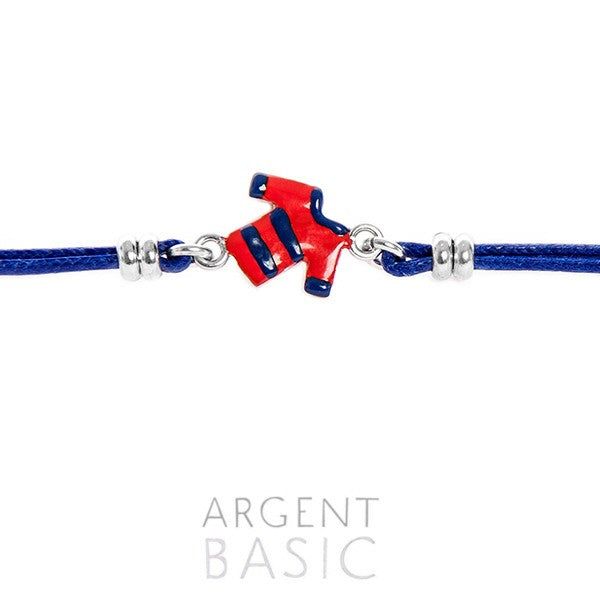 PULSERA KIDS CAMISETA PLATA Y ESMALTE
