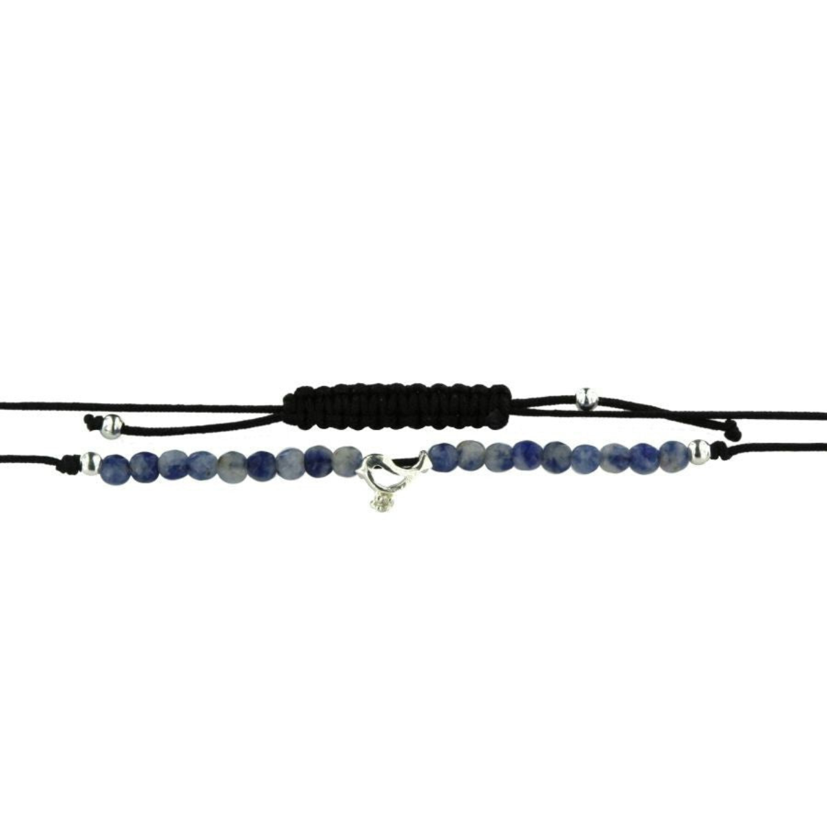PULSERA SODALITA Y PAJARO DE PLATA