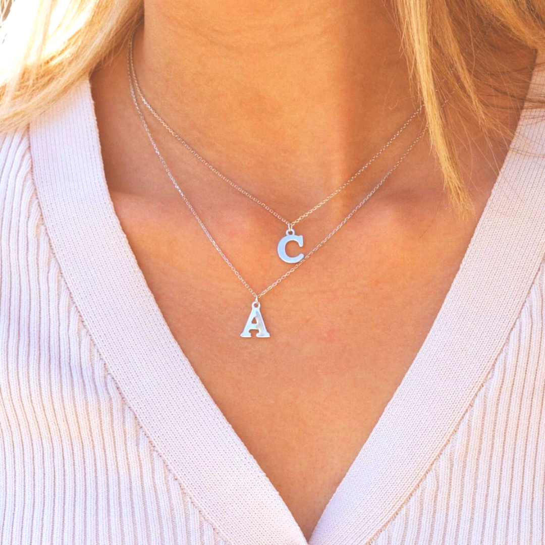 COLLAR PLATA LETRA A