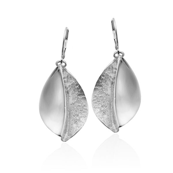 PENDIENTES LAGRIMA MATE Y PULIDA