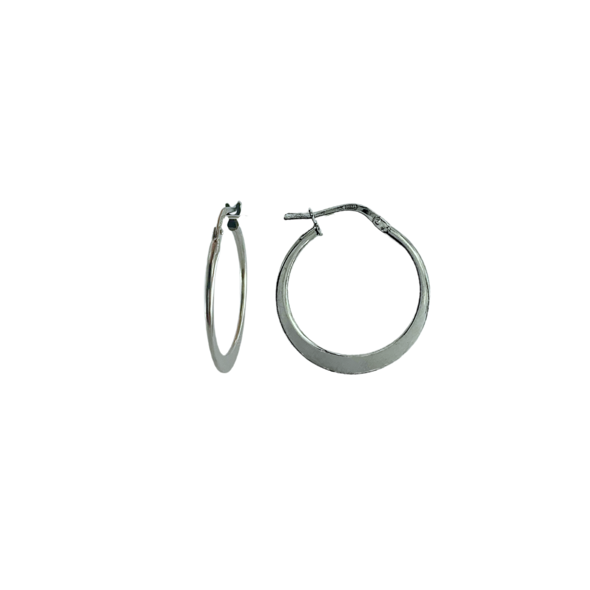 PENDIENTES PLANOS DE PLATA 22MM. Ø