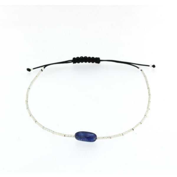 PULSERA DE PLATA CON ZAFIRO AZUL