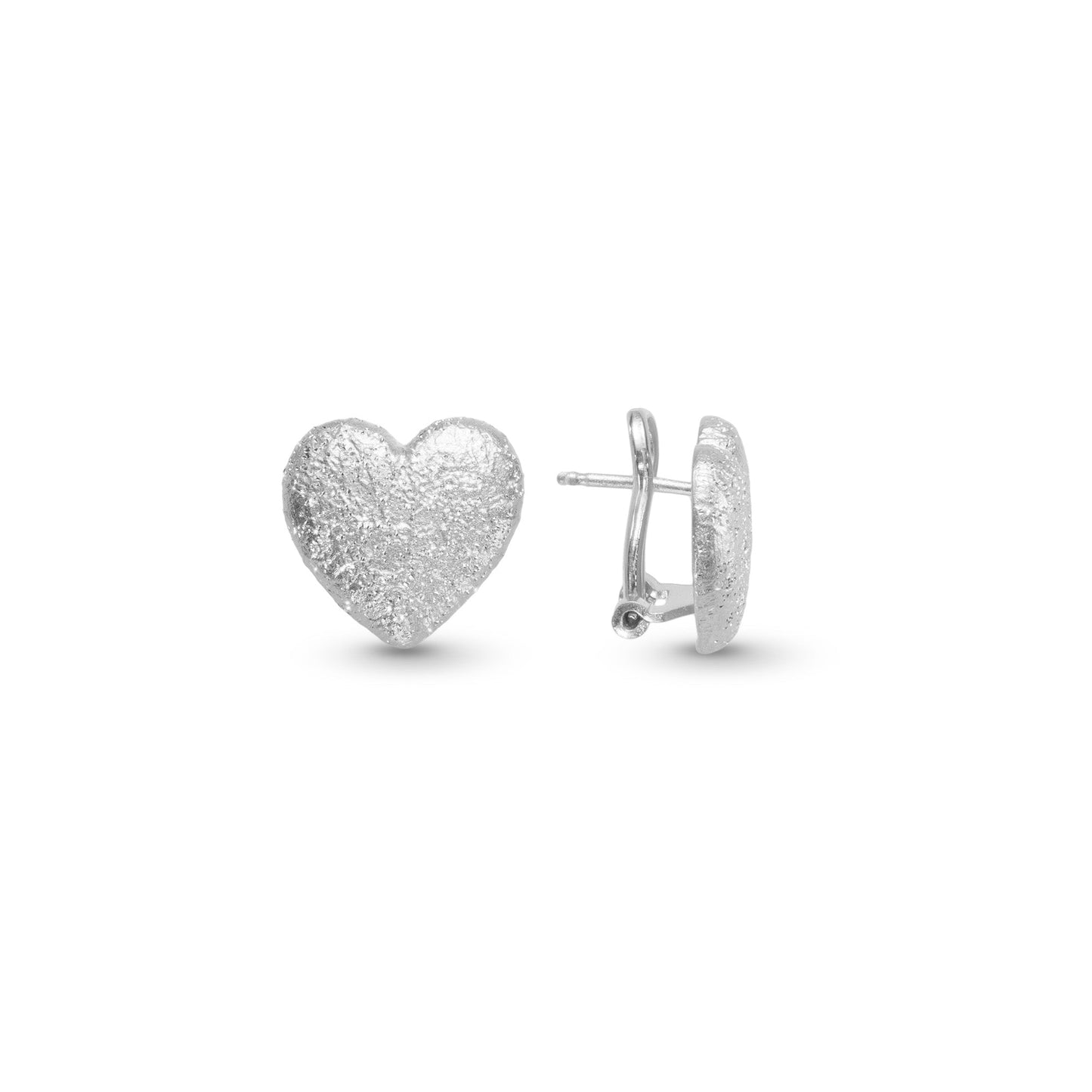 PENDIENTES OMEGA DE CORAZONES "COEUR"