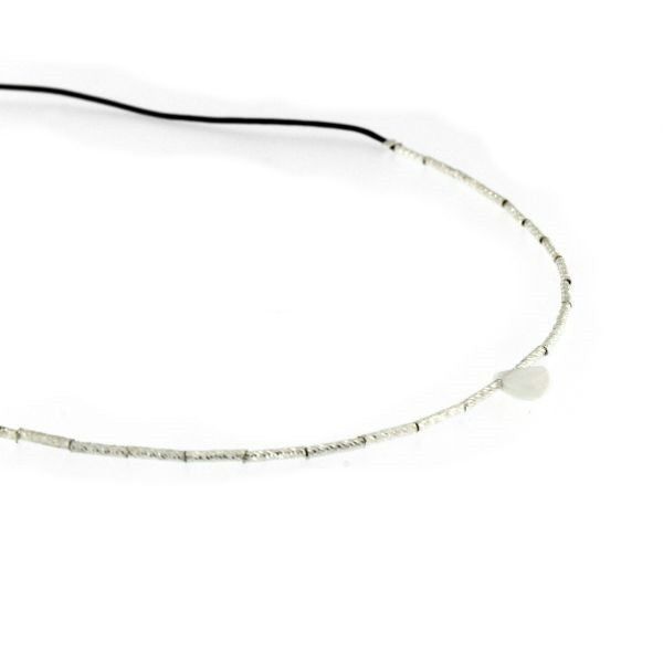 COLLAR DE PLATA CON OPALO BLANCO