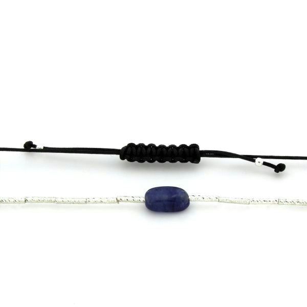 PULSERA DE PLATA CON ZAFIRO AZUL