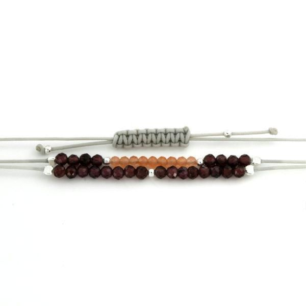 PULSERA DE GRANATES Y JADE