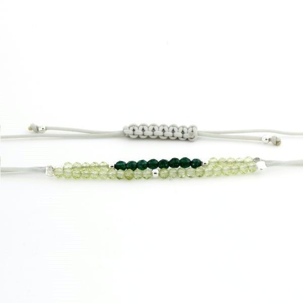 PULSERA DE PERIDOTOS Y TSAVORITAS