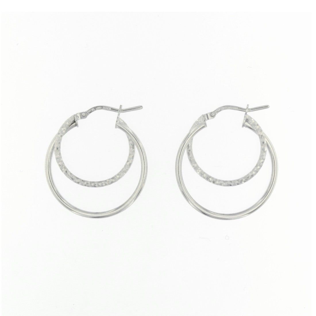 PENDIENTES AROS DOBLES DE PLATA