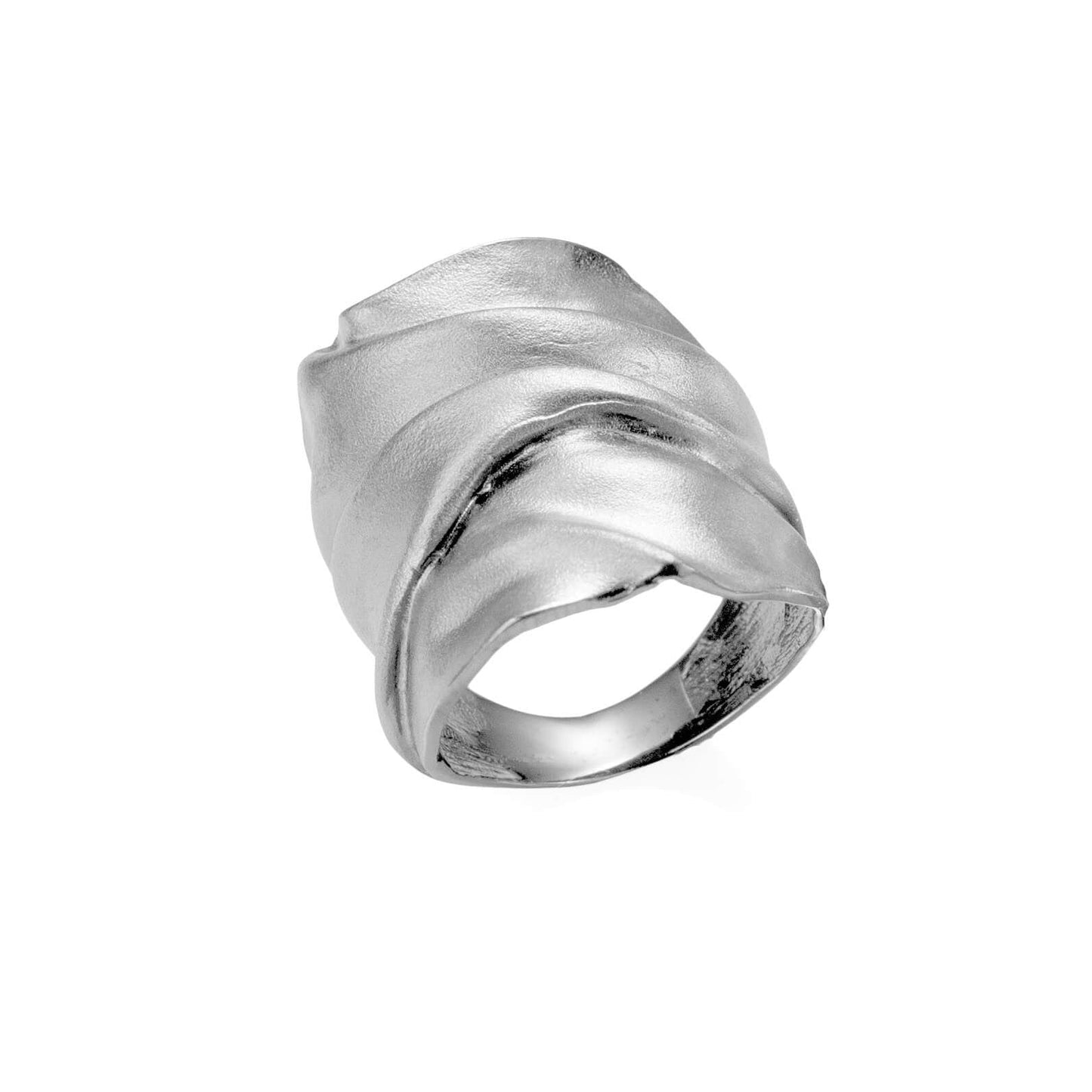 ANILLO DRAPEADO DE PLATA