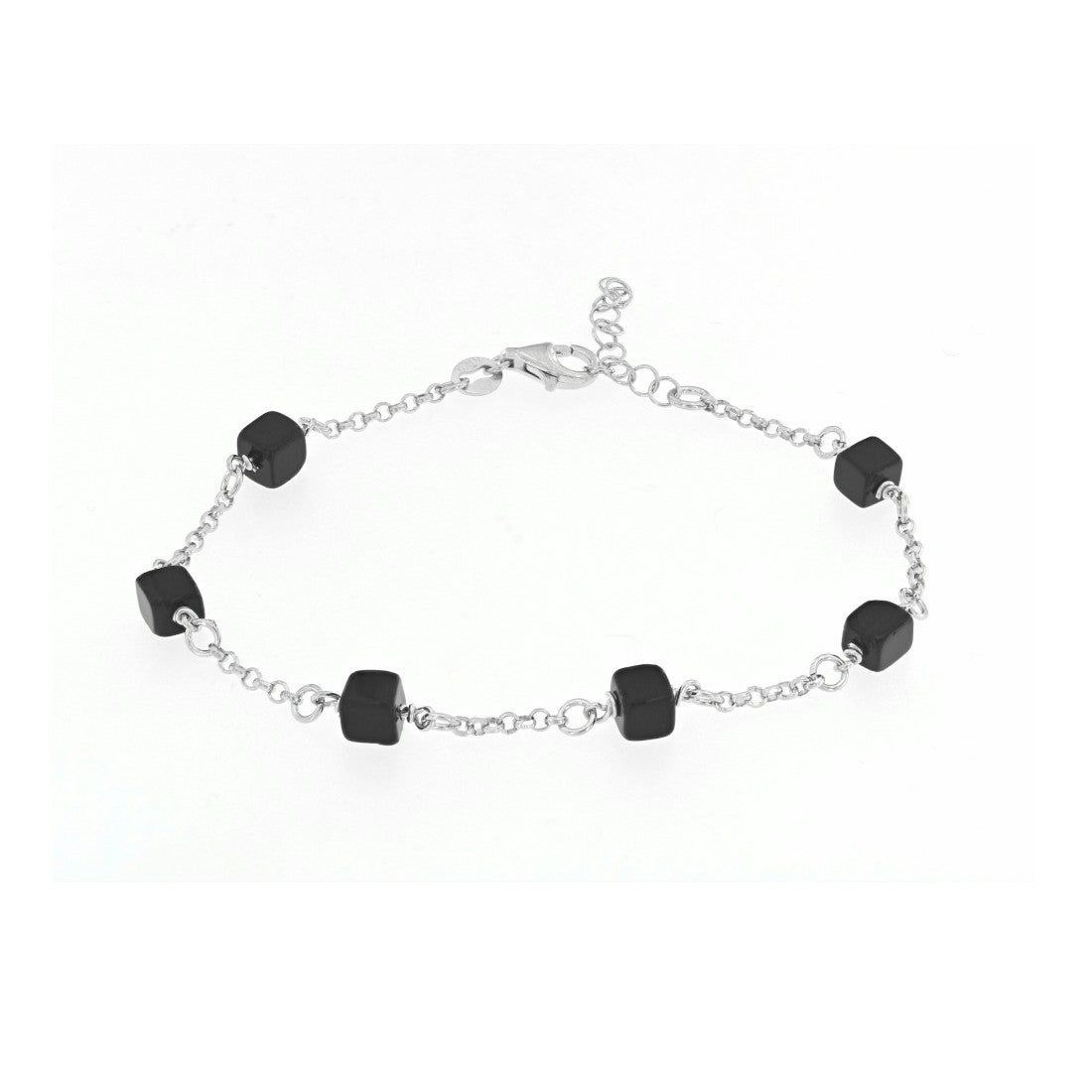 PULSERA DE ONIX Y PLATA