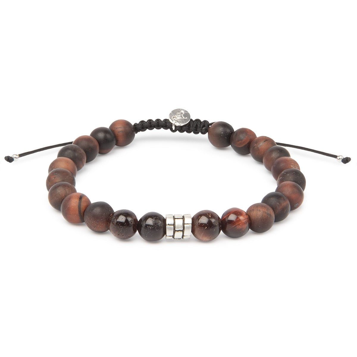 PULSERA PLATA Y PIEDRA OJO DE TIGRE 16CM