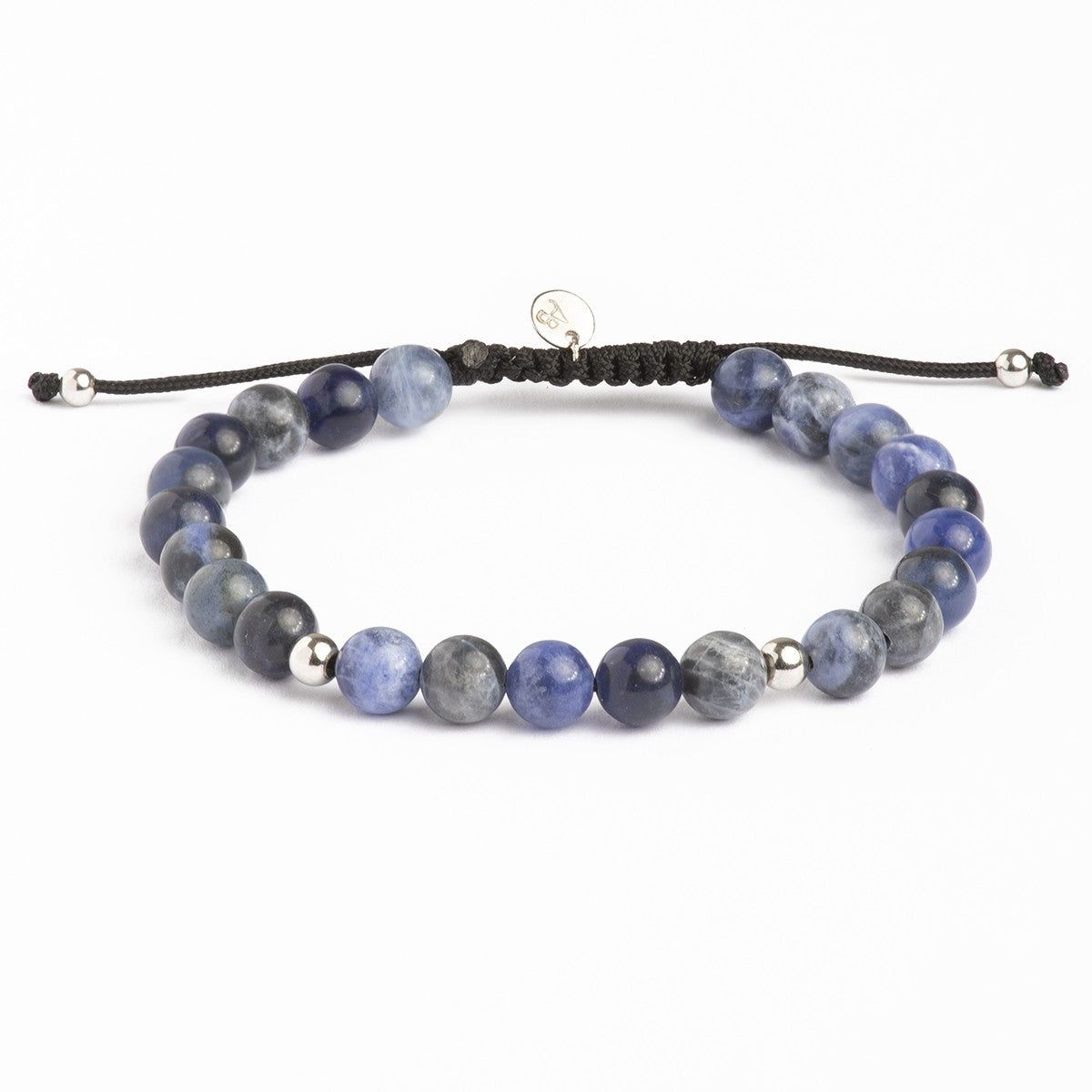 PULSERA PLATA Y SODALITA AZUL