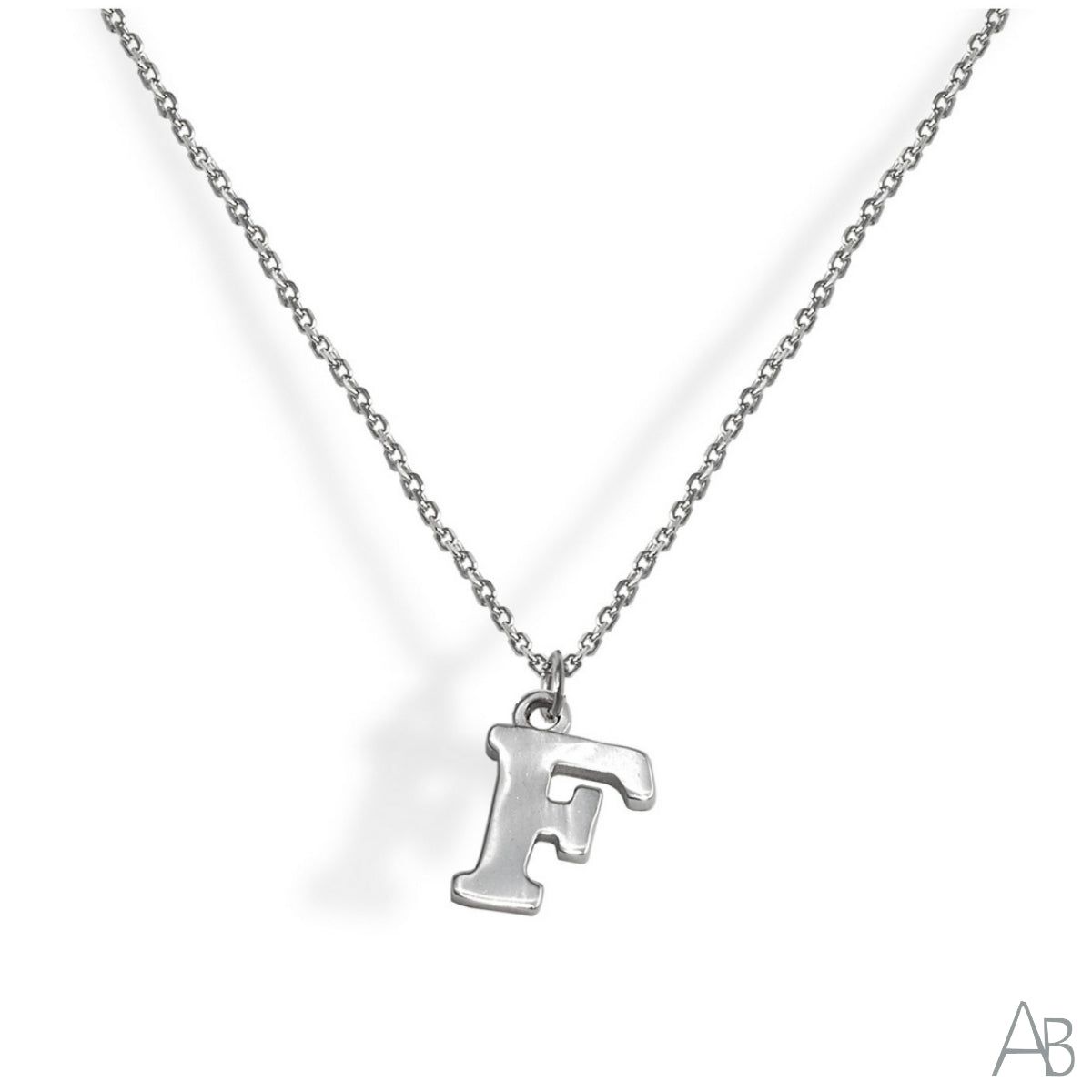 COLLAR PLATA LETRA F