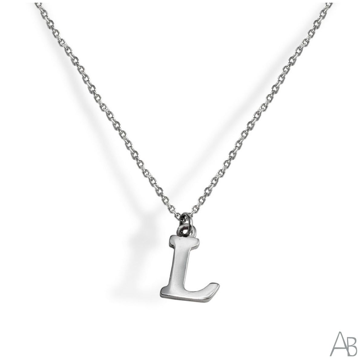 COLLAR PLATA LETRA L