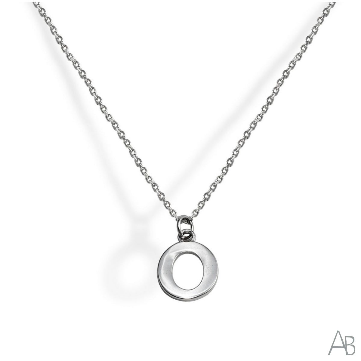 COLLAR PLATA LETRA O