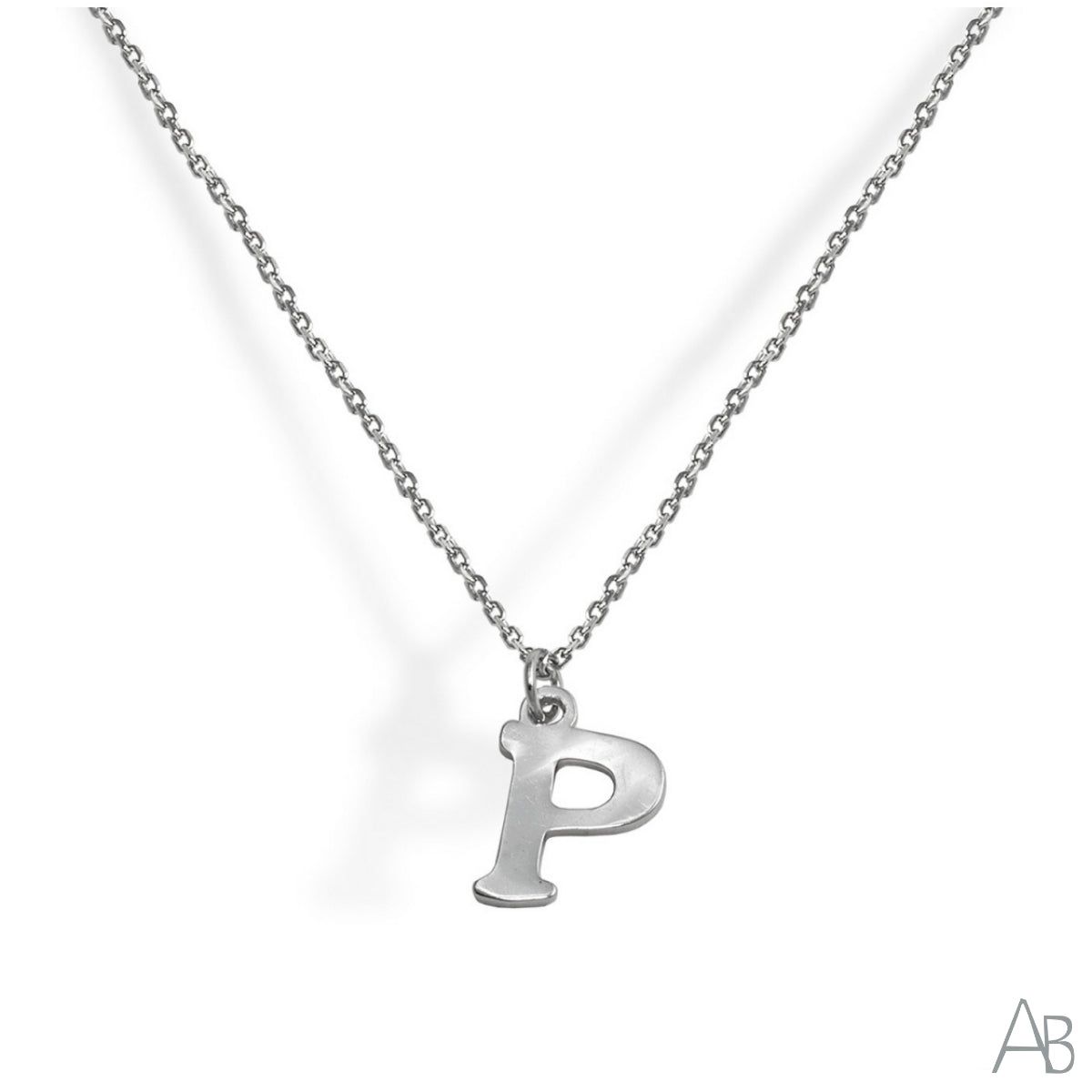 COLLAR PLATA LETRA P
