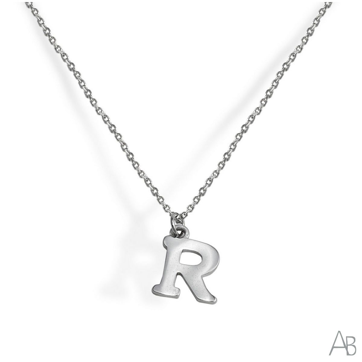 COLLAR PLATA LETRA R
