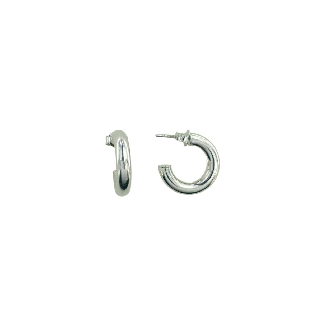 AROS MINI DE PLATA GRUESOS 10MM