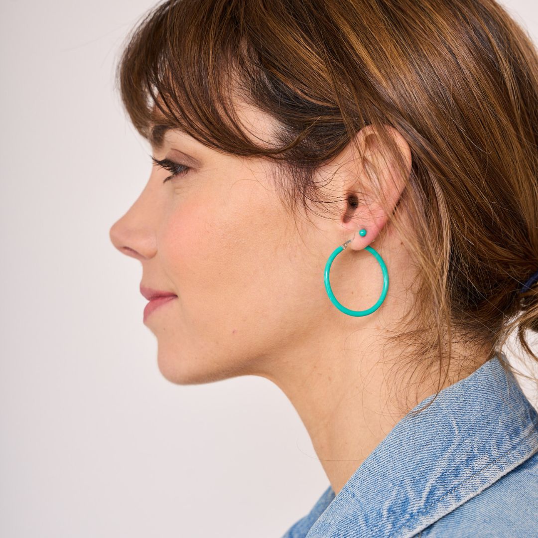 PENDIENTES ARO ESMALTADO Ø 30MM