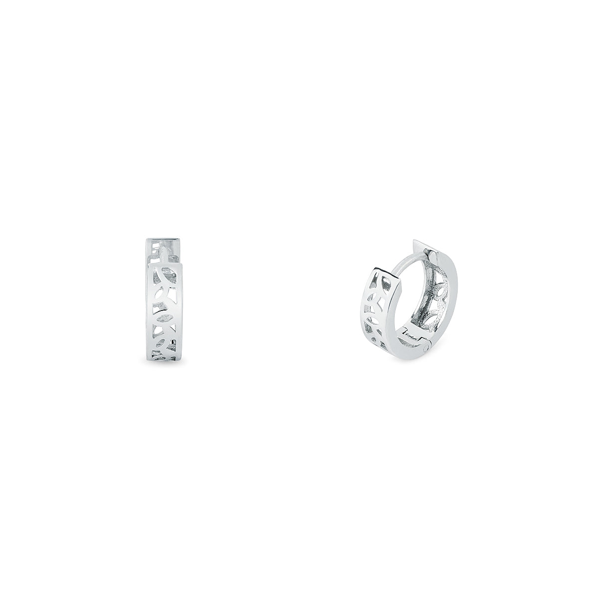 PENDIENTES AROS CALADOS HOJAS