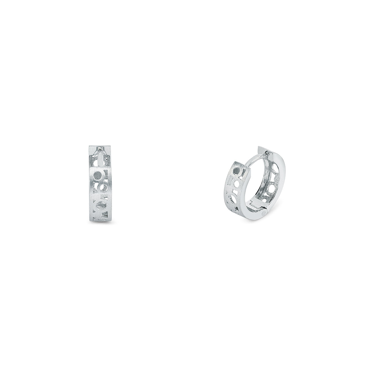 PENDIENTES AROS CALADOS REDONDAS MATE