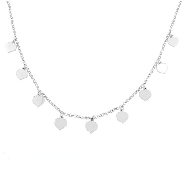 COLLAR CORAZONES DE PLATA