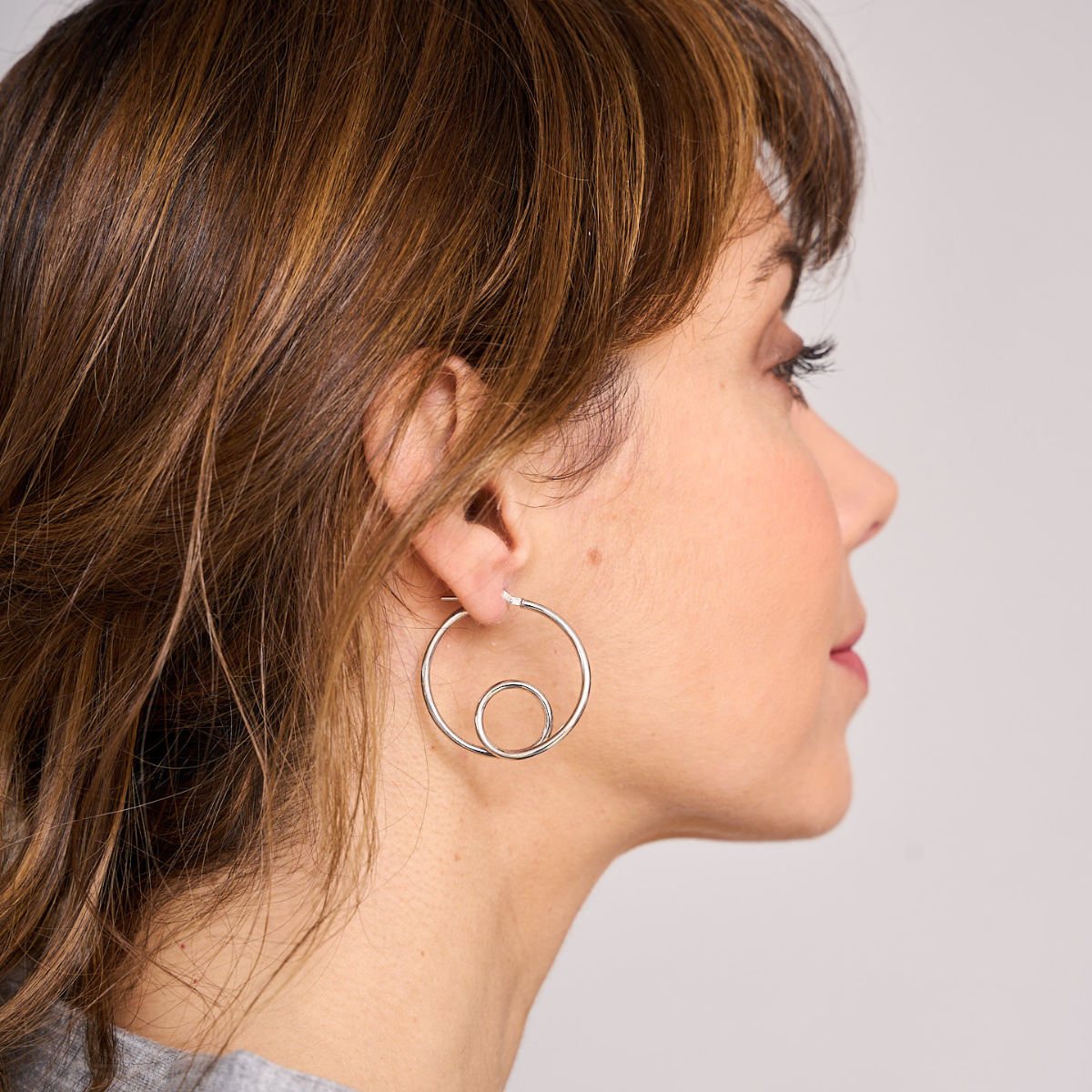 PENDIENTES BUCLE PLATA PEQUEÑOS