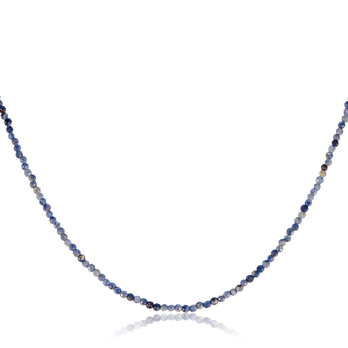 COLLAR ZAFIRO AZUL CON CIERRE DE PLATA