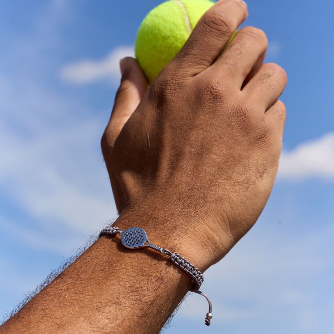 PULSERA PALA PADEL PLATA