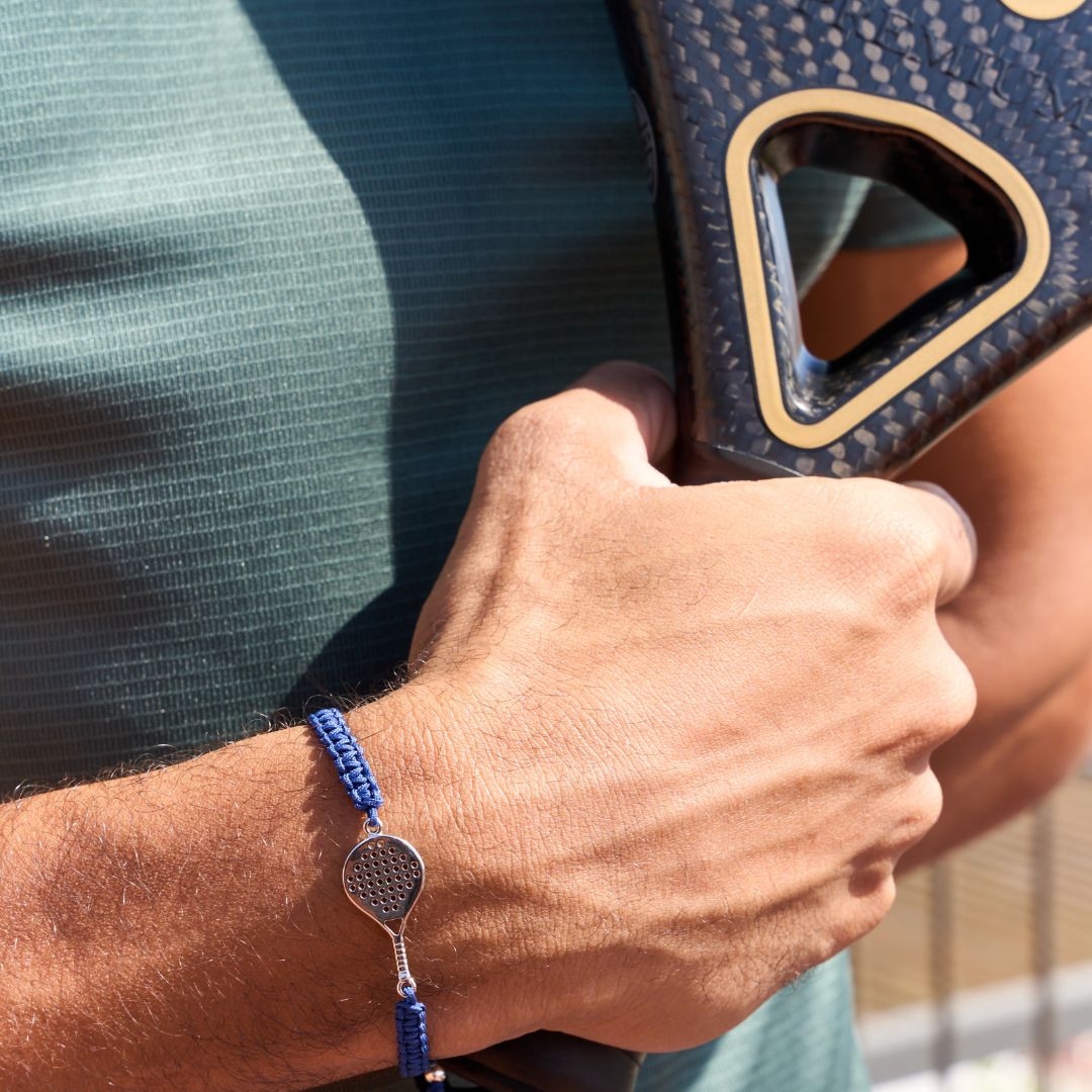 PULSERA PALA PADEL PLATA