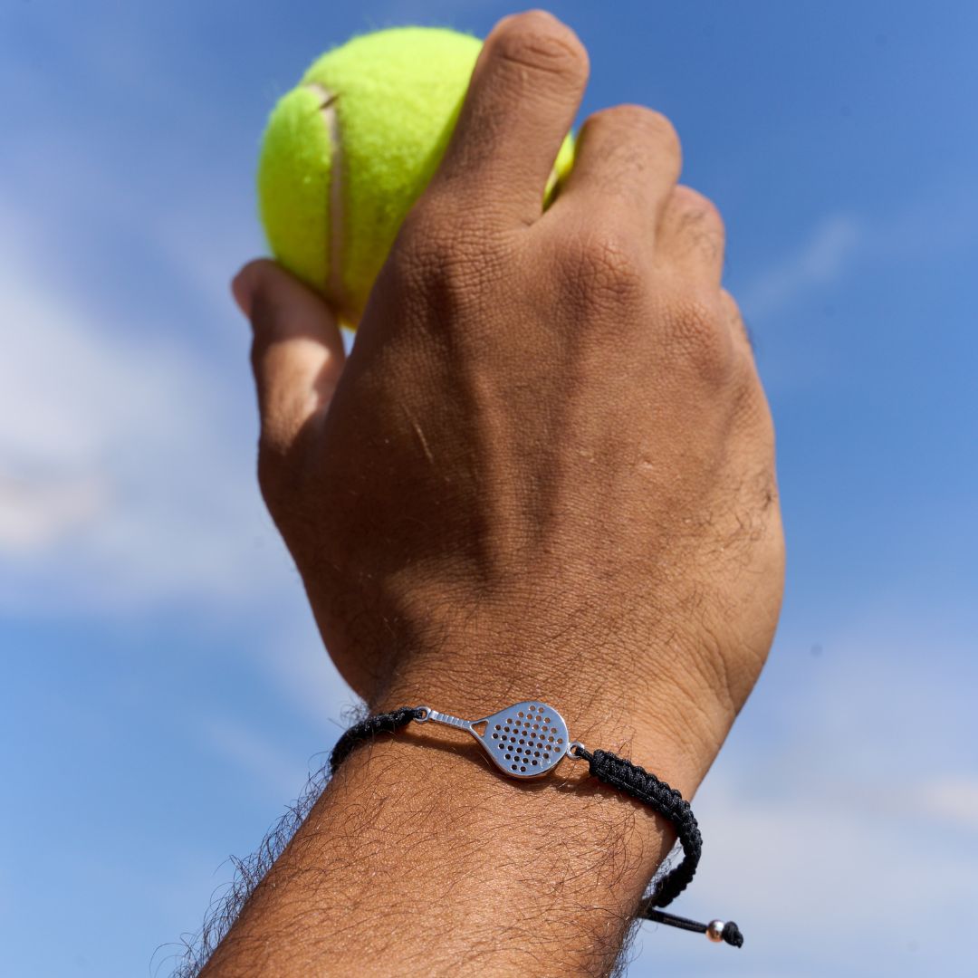 PULSERA PALA PADEL PLATA