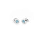 PENDIENTES PEQUEÑOS PLATA Y TOPACIO AZUL NATURAL