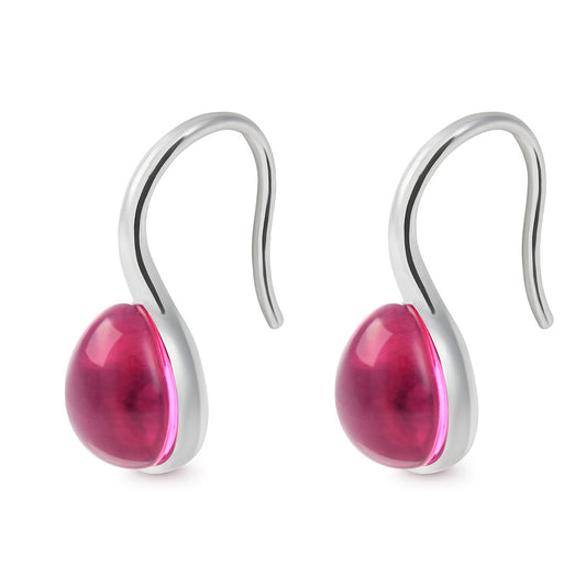 PENDIENTES AVA GRANDES GANCHO FUCSIA