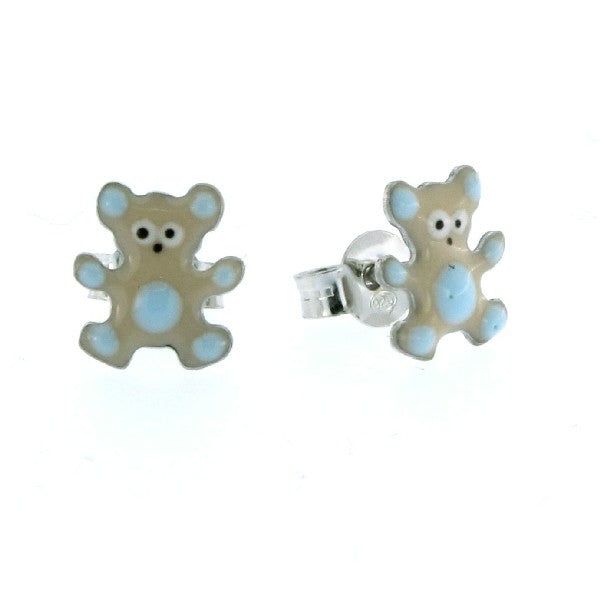 PENDIENTES KIDS PLATA Y ESMALTE OSITO