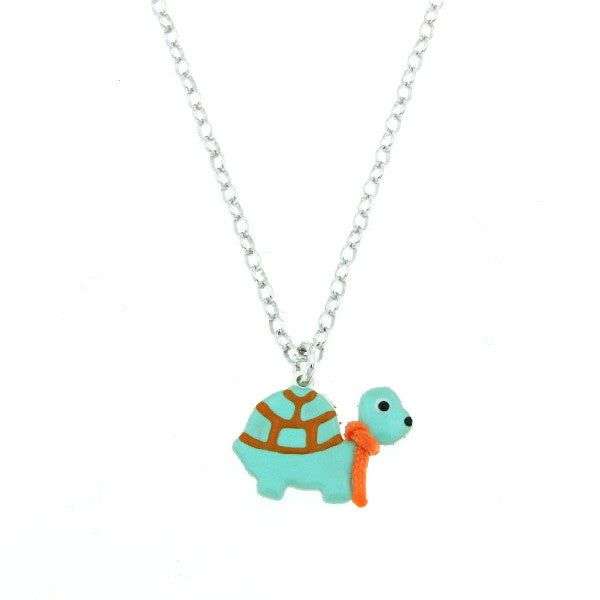 COLLAR KIDS PLATA Y ESMALTE TORTUGA