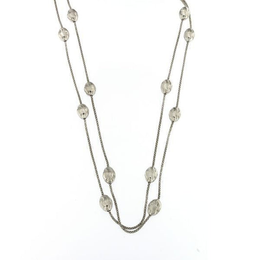 COLLAR DOBLE OLIVINAS DE PLATA