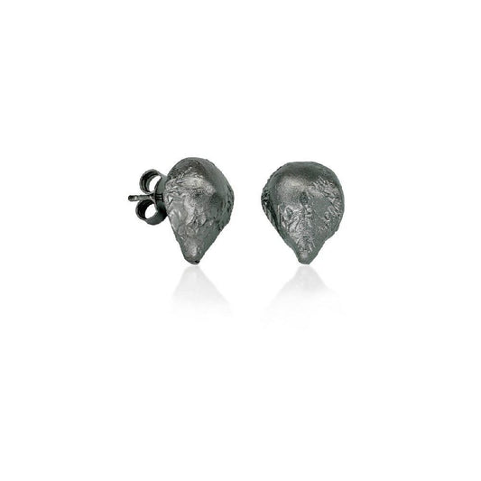 PENDIENTES MAGMA PLATA Y RODIO NEGRO